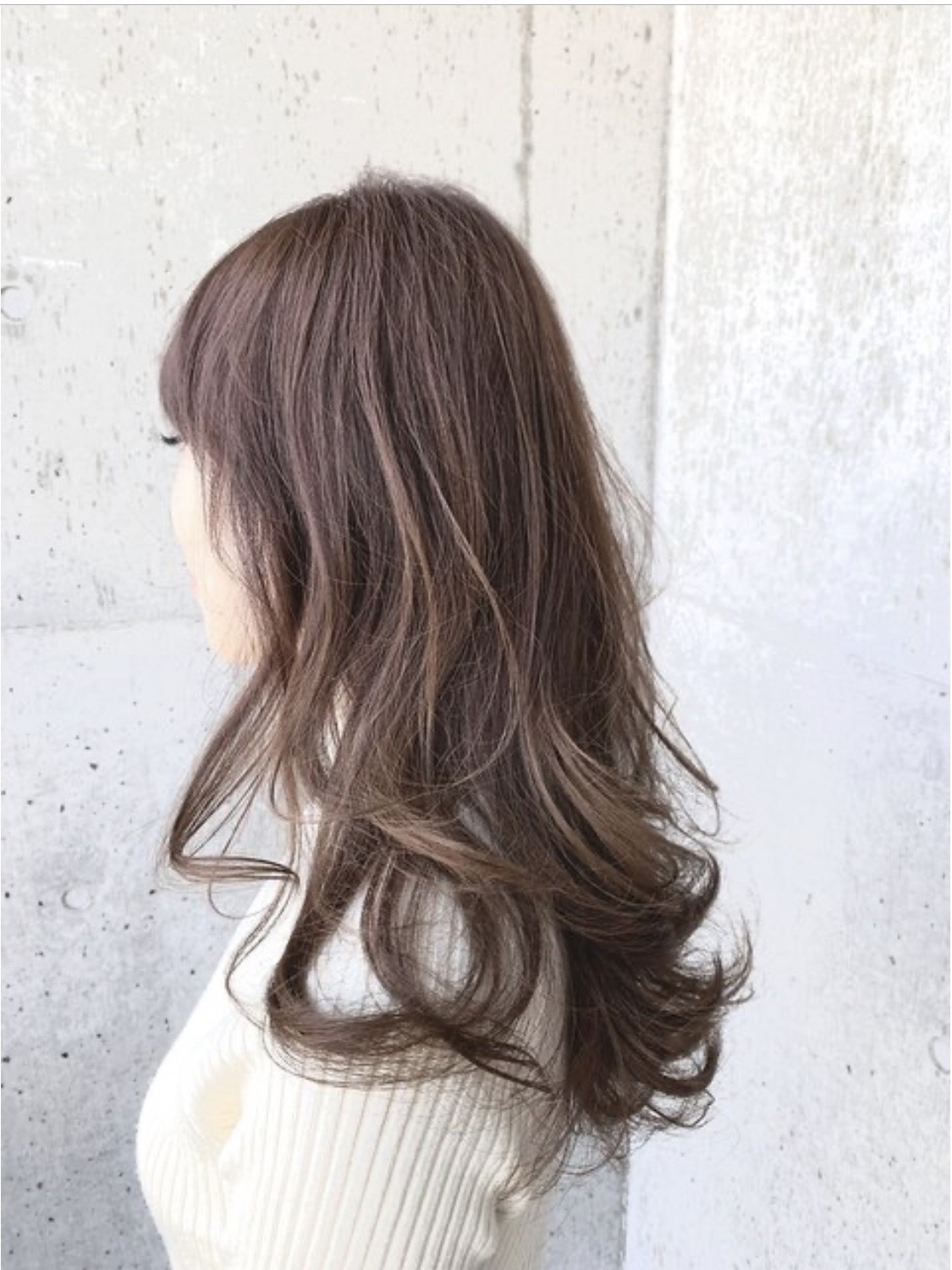 柳_ロングレイヤー×ラベンダーカラー